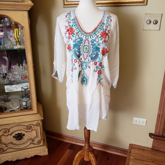 Johnny Was Tops - JOHNNY WAS ZIVILLY FLORAL EMBROIDERED TO THE TOP